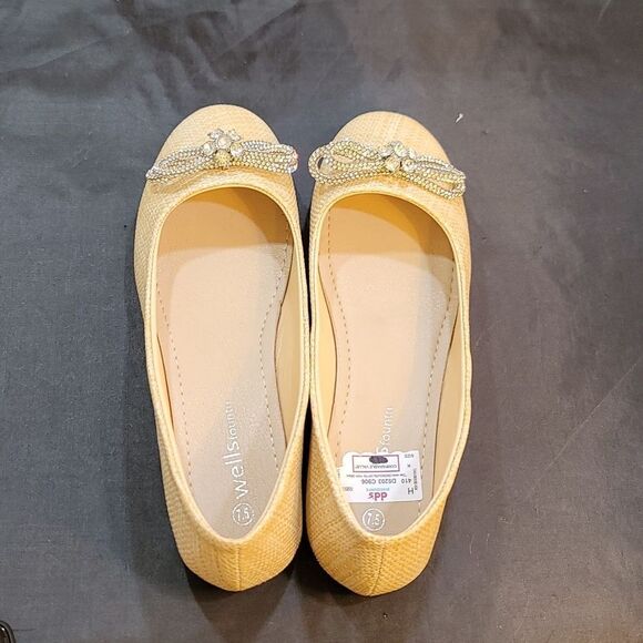BRAND NEW WELLSFOUNTN RHINESTONE BOWNOT ROUND TOE FLAT G1 - Picture 8 of 15